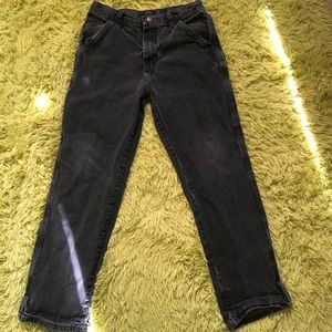 faded black carpenter wrangler jeans!
